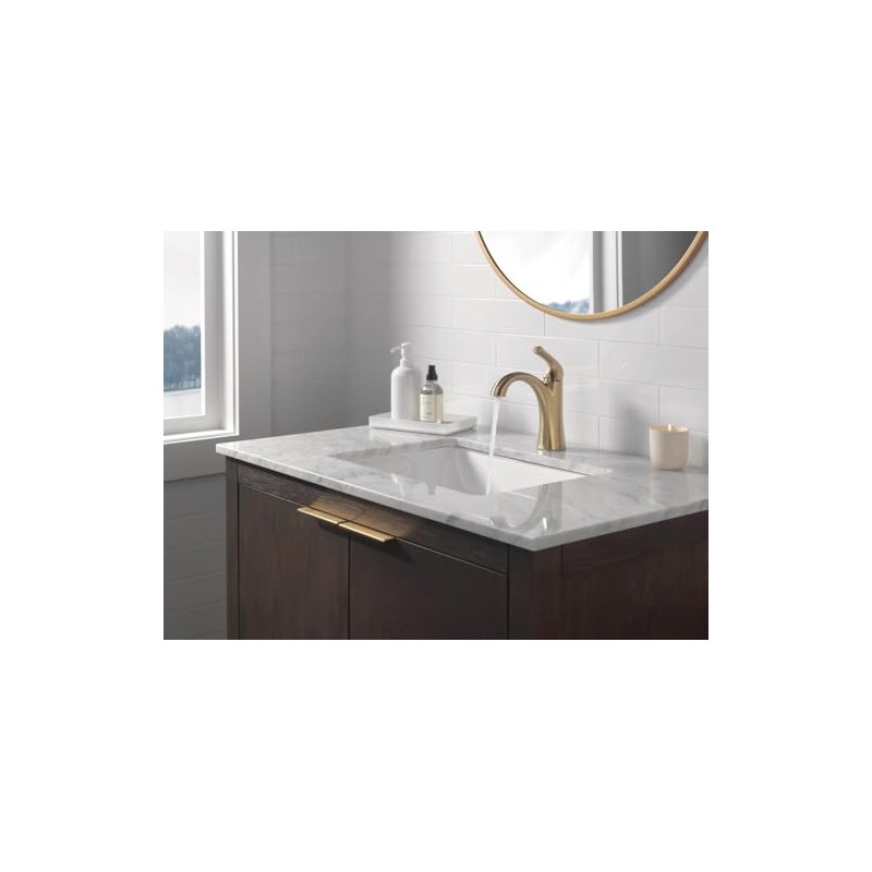 Delta Arvo Brushed Gold Bathroom Faucet 1 Hole, Single Hole