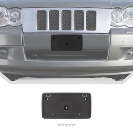 JeCar Front License Plate Bracket Frame Fit for Jeep Grand Cherokee 2004-2011 License Plate Holder Mount