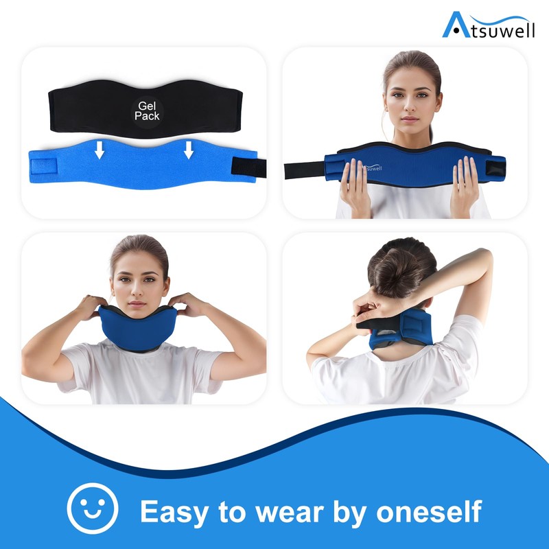Atsuwell Neck Brace for Sleeping, Soft Cervical Collar for Support,