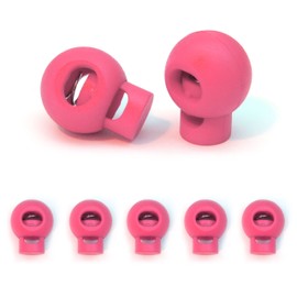 Set of 5 Plastic Cord Lock Cord Clamp (Tanka) Diameter 18 mm for Ropes, Jacket Etc., Colour: Pink – Ganzoo
