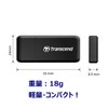 Transcend RDF5 Card Reader with External USB Connector, blk