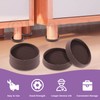 Swpeet 4Pcs 3" x 3" Round Brown Rubber Anti Skid