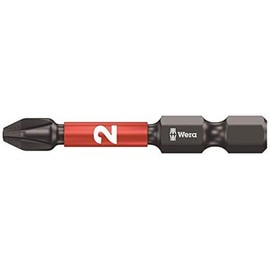 Wera 851/4 Diamond Coated Impaktor Screwdriver Bits for PH 2 Phillips Screws, Pack of 5