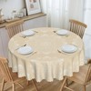 SNAIL GARDEN 152cm/60in Round Table Cloth Wipeable, Spill-proof Polyester Circular