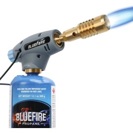 BLUEFIRE Handy Cyclone Torch Head Portable Brass Gas Torch Manual Ignite Fuel - Torch only