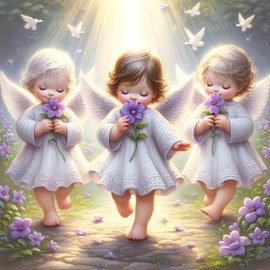 DPHERO DIY Angel Baby Diamond Painting Kits for Adults,5D Light of Life Diamond Art Kits for Beginners,Round Full Drill Diamond Painting Art,DIY Painting by Numbers Diamond Art Painting 12x12 inch