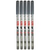 ELKOS BLACK Ballpoint Pens, 0.7mm Fine Point, Pack of 5,