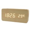 Wooden Digital Alarm Clock 8 Levels Adjustable Brightness Digital Clock