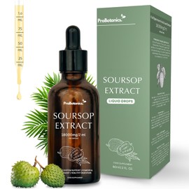 Soursop Drops for Cell Support & Regeneration | High Strength 600mg Per Serving (30:1 Extract Equiv. to 18000mg) | Potent Antioxidant & Immune Support - One Month Supply - 60ml