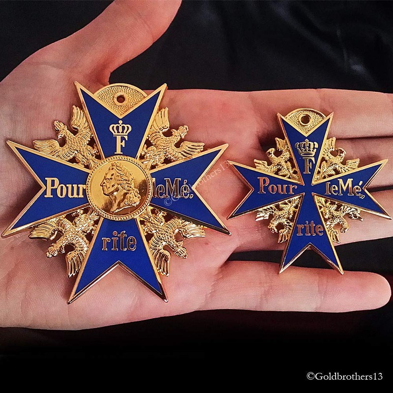 Replicamilitarymedals Grand Pour Le Merite 24k Gold Plated Cross Medal