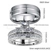 Ringcrown Couple Rings White Gold Plated 925 Sterling Silver Ring