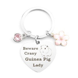 Bluckincle Guinea Pig Gifts for Women Girls Guinea Pig Keyring Funny Keyrings for Women Guinea Pig Gifts for Girls Birthday Gift for Guinea Pig Lovers