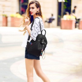 NICOLE&DORIS College Backpack Casual Girl Backpack School Bag Rucksack PU Leather