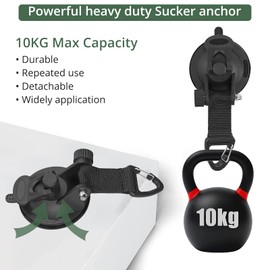 EYPINS Suction Cups with D Ring, 4 pcs Heavy Duty Suction Cup Anchor for Camping Car Van Truck Boat Awning Home