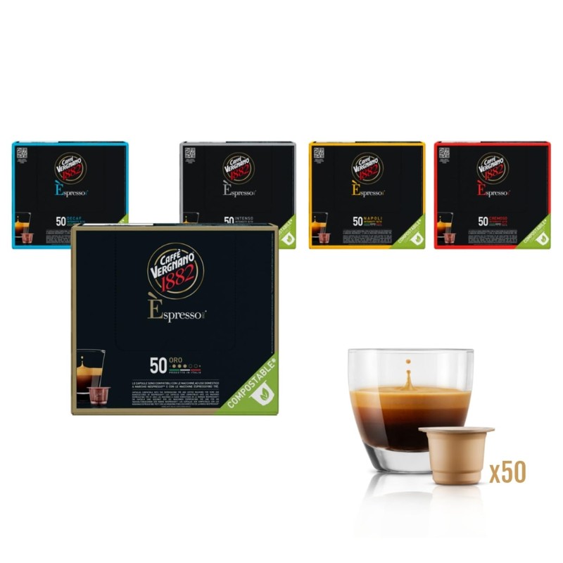 Caffè Vergnano 1882 , Compostable capsules compatible with Nespresso® –