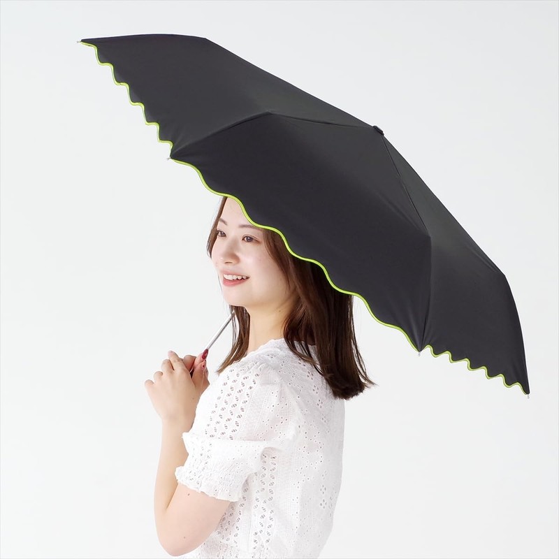 Nifty Colors 2410BK Folding Umbrella, Blackout Scala Embroidery Mini