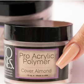 Tones Pro Acrylic Powder Cover Almond - Premium Acrylic Nail Powder for Professional Nail Design, Sculpting, and Nail Building - Salon-Quality Acrylic Nail Supplies (8.5 Fl Oz)