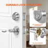 VEVOR Entry Door Locksets with Deadbolt, 5 Pack Satin Nickel