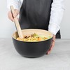 Restaurantware Bambuddha 30 oz Round Black Spun Bamboo Large Salad