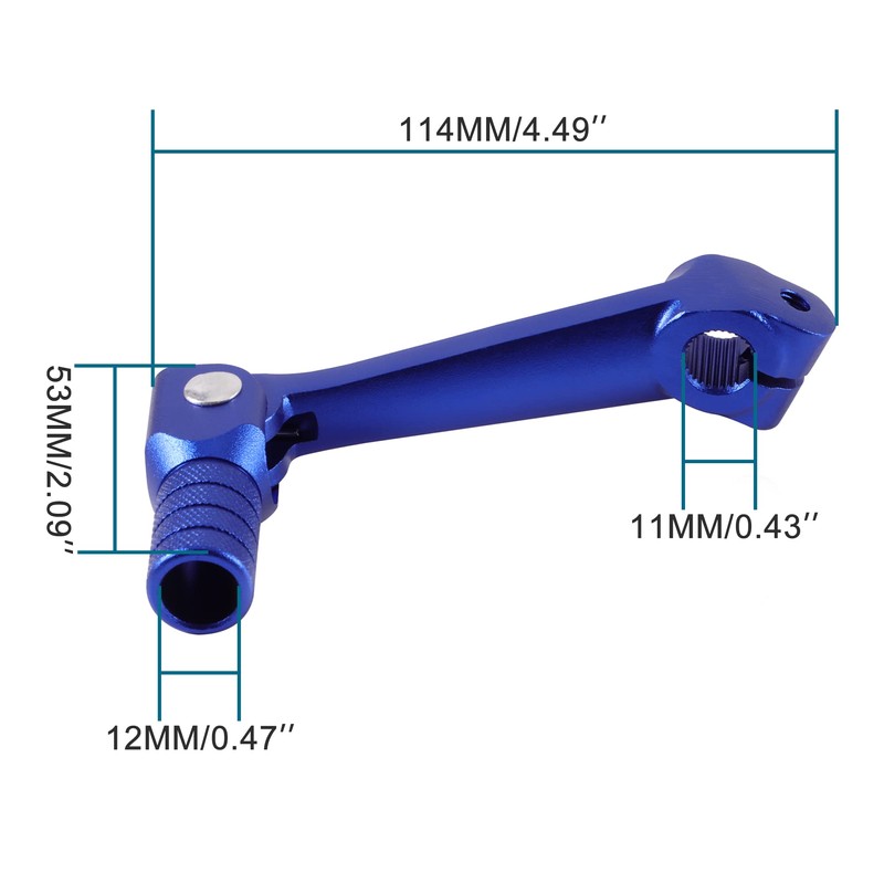 GOOFIT blue CNC 0.47 Inch Shift Lever Motorcycle Aluminum Folding