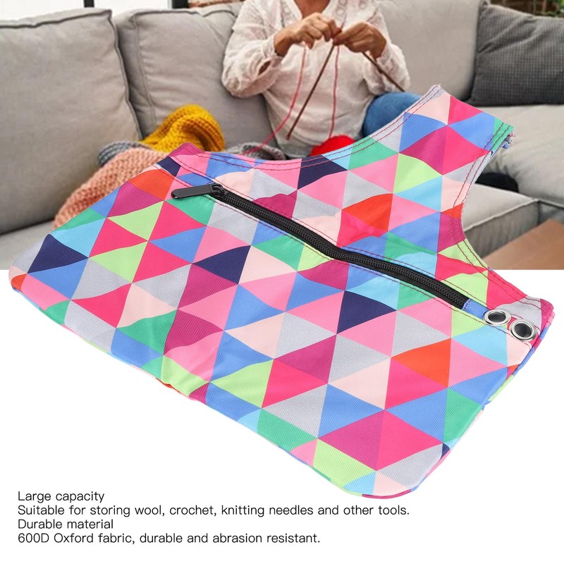 Portable Knitting Bag 600D Oxford Cloth Lightweight Travel Knitting Yarn