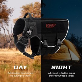 No Pull Dog Harness -Tactical Dog Harness - Military Dog Vest with Adjustable - Dog Harness for Medium Dogs, Service Dog