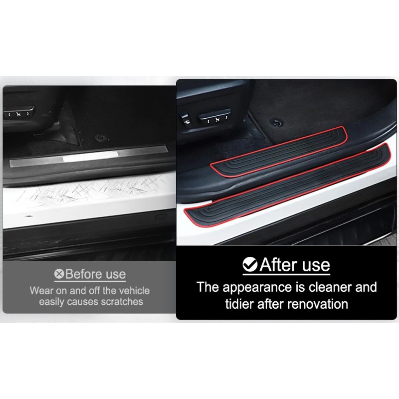 4pcs For Ford Expedition Car Door Threshold Sill Covers Edge