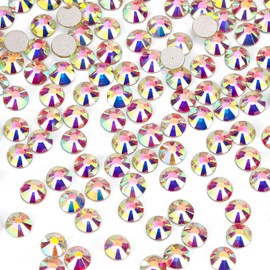 1440Pcs Crystal Ab Crystal Rhinestones,Glass Flatback Rhinestones Gemstones for Nail Face Makeup Art Crafts Clothes Decoration-(SS3,1.4mm,Crystal Ab)