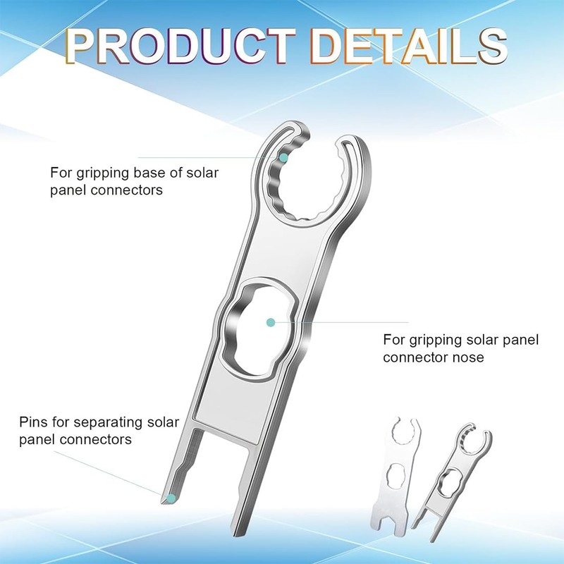 WKRTDY MC4 Connector Tool Set - 2-Piece Plug-In Aluminium Installation