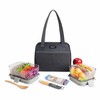 PackIt Freezable Hampton Lunch Bag, City Charcoal, Built with EcoFreeze