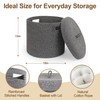 WILLITAT Storage Basket with Lid, Woven Blanket Storage for Living