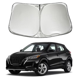 XHRING Windshield Sun Shade Sunshade Compatible with Nissan Kicks 2025 2024 2023 2018-2022 Accessories, Foldable Car Front Window Sun Visor Shield