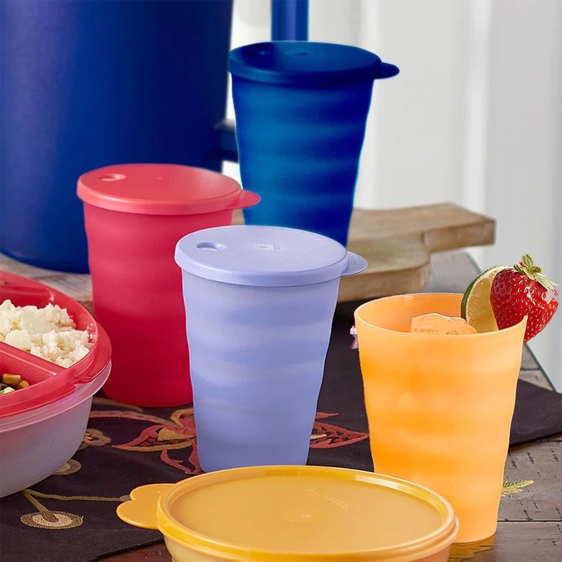 Tupperware Impressions Tumbler Set, 4 Count, Dishwasher Safe and BPA