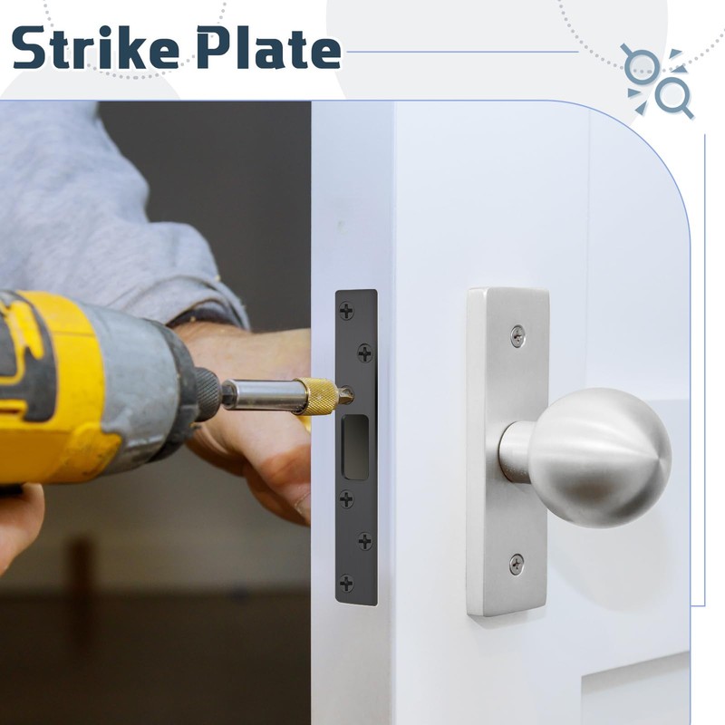 4 Pcs 6 Inch Door Strike Plate Security Latch Strike