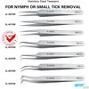 YNR Tick Remover Tweezers, Stainless Steel, Professional Tick Flea Removal