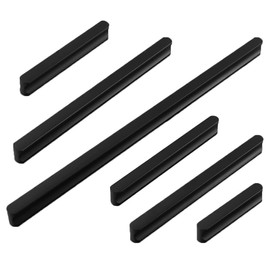 Door Handles, 4PCS 64mm Vintage Cabinet Handles, Antique Bow Drawer Pull, Furniture Door Pull Handles for Kitchen Cabinet, Dressers, Cupboard, Door, Wooden Gates (Black)