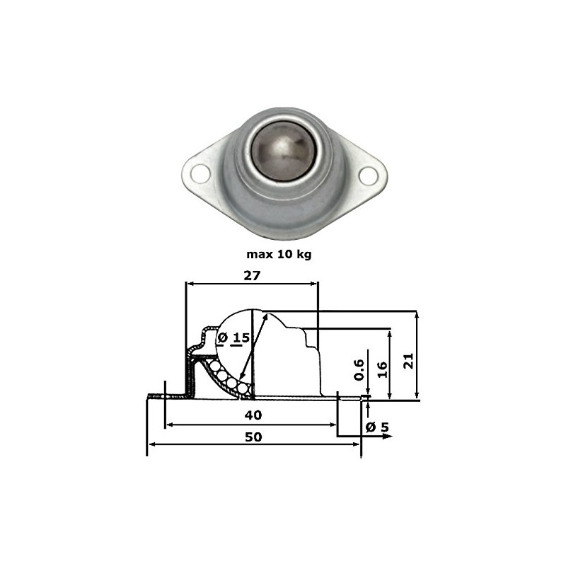 Ball Roller Bearing Transport Wheels Bearing Roller for Conveyor Belt