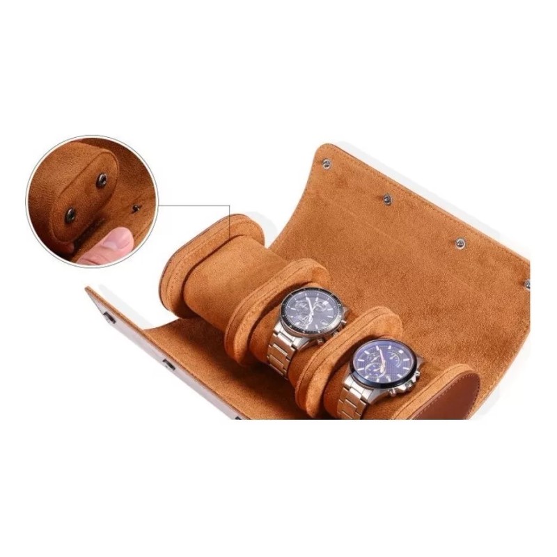 Estuchelandia Estuche De Viaje Elegante De Cuero Para Relojes 3