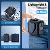 Portable Waist Fan Clip On, 10000mAh Rechargeable & Flashlight, Under