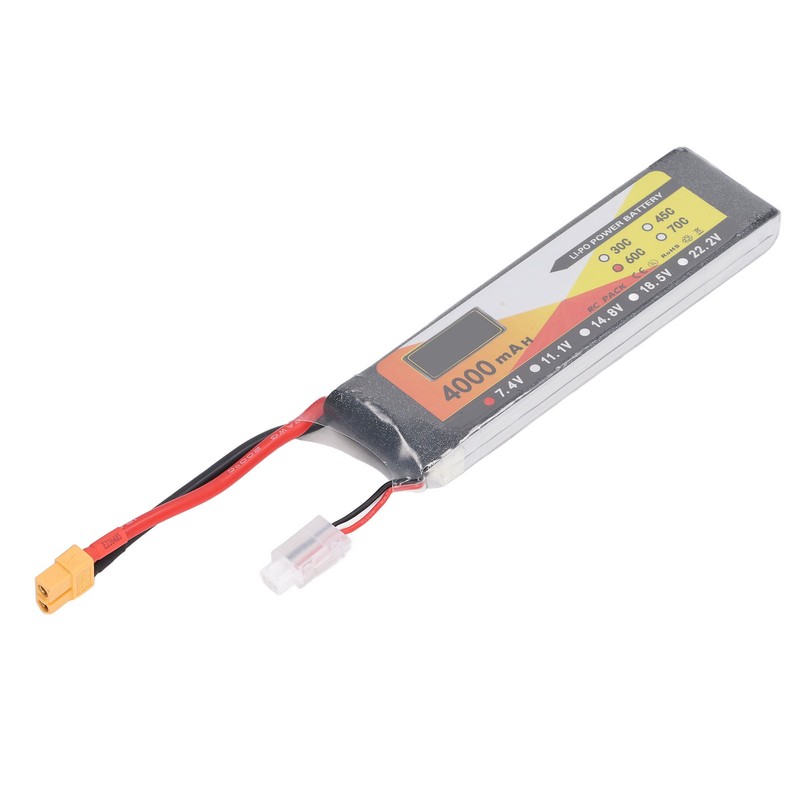 RC Lipo Battery 7.4V 60C Discharge Rate 2S XT60 Plug