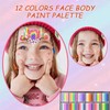 Face Paint Palette,Face and Body Paint | 12 Grids with
