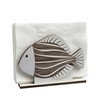 Pine Wood Napkin Holder,Ocean Style Distressed Wooden Upright Napkin Dispenser,Easy-Refill,Decorative