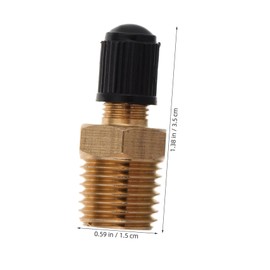 KONTONTY 2pcs Car Air Inflator Adapter Expansion Tank Inflator Nozzle Pressure Tank Barrel Seal Valve Core Threaded Tire Core Valve Brass Valve Body for Car 1/4 Npt