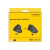 DELOCK Ergonomische vertikal optische 5-Tasten Maus 2,4GHz kabellos - Lautlos