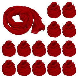 PATIKIL Nylon Stockings DIY Flower, 15Pcs Stocking Flower Fabric Material Tensile Silk Stocking Flowers for DIY Flower Making Wedding Crafts Home Decoration, Dark Red