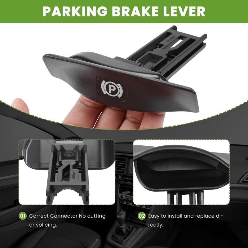 Boerunid Car Handbrake Switch Parking Brake Lever Release Handle for
