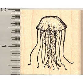 Jellyfish Rubber Stamp, Jellies, Free-Swimming Marine Animals