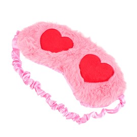 Outanaya Plush Heart Eye Mask for Sleeping Comfortable Nap Eye Shade for Travel Flights Naps Lightweight Blindfold for Block Out Light for Friends