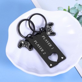 GGOJAGST 11th Steel Anniversary Wedding Gifts for Him Her Boyfriend Girlfriend 11 Years Marriage Presents for Husband Wife Anniversary Couples Matching Keychain Gamer Level 11 Complete Double Sided