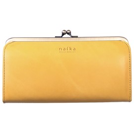 Nafka NFK-72001 Wallet, Long Wallet, Genuine Leather, Mostro Leather, Garcon, Made in Japan, lime yellow
